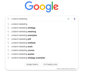 Google Search Results Suggestions